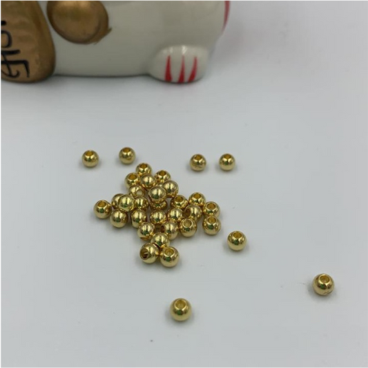 MO20 Bolita Cerrada 3.5 mm Accesorio Baño Oro Accesorios Bañados en Oro y Plata hecho de Bronce Bañado en Oro 18K