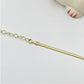 PO04 Pulsera Cinta ancho 2 mm 16,5 cm más extensor de 5 cm Pulsera Baño Oro Pulseras y Esclavas Bañadas en Oro y Plata hecho de Bronce Bañado en Oro 18K Joyas Bañadas en Oro