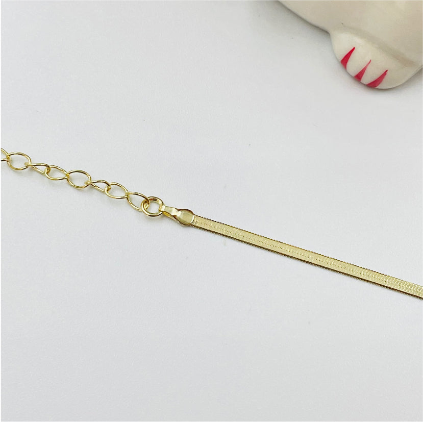 PO04 Pulsera Cinta ancho 2 mm 16,5 cm más extensor de 5 cm Pulsera Baño Oro Pulseras y Esclavas Bañadas en Oro y Plata hecho de Bronce Bañado en Oro 18K Joyas Bañadas en Oro