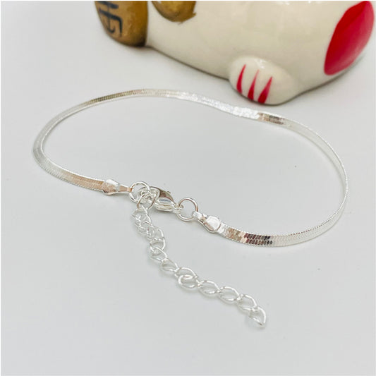 PP04 Pulsera Cinta ancho 2 mm 16,5 cm más extensor de 5 cm Pulsera Baño Plata Pulseras y Esclavas Bañadas en Oro y Plata hecho de Bronce Bañado en Plata 50 ml Joyas Bañadas en Plata