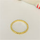 WO08 Anillo Bolitas Anillo Baño Oro Anillos Bañados en Oro y Plata hecho de Bronce Bañado en Oro 18K Joyas Bañadas en Oro
