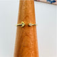 WO20 Anillo Flecha y Mini Circón Anillo Baño Oro Anillos Bañados en Oro y Plata hecho de Bronce Bañado en Oro 18K Joyas Bañadas en Oro