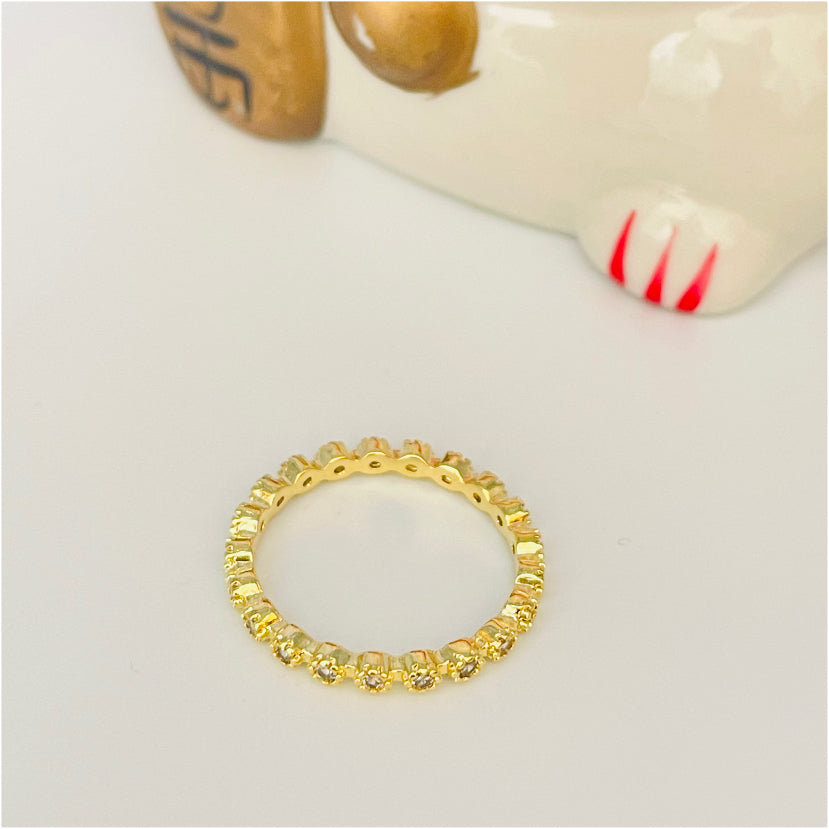 WO28 Anillo Cintillo Circones con borde reticulado tipo Flor Ancho 2 mm Espesor 2 mm Anillo Baño Oro Anillos Bañados en Oro y Plata hecho de Bronce Bañado en Oro 18K Joyas Bañadas en Oro