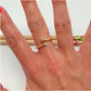 WO49 Anillo Ajustable Estrella 5 mm y Punto de Luz 3.5 mm en puntas Ancho Argolla 1.5 mm Anillo Baño Oro Anillos Bañados hecho de Bronce Bañado en Oro 18K Joyas Bañadas en Oro