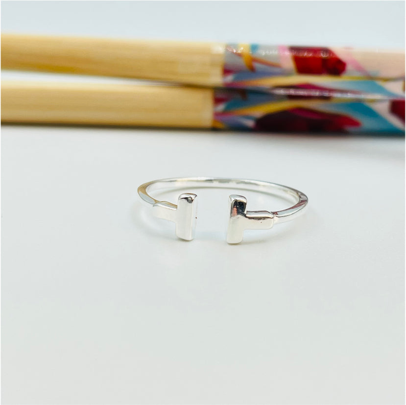 WP19 Anillo Tipo Tiffany Anillo Baño Plata Anillos Bañados en Oro y Plata hecho de Bronce Bañado en Plata 50 ml Joyas Bañadas en Plata