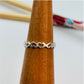 WP25 Anillo Corazones Calados Anillo Baño Plata Anillos Bañados en Oro y Plata hecho de Bronce Bañado en Plata 50 ml Joyas Bañadas en Plata