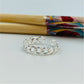 WP26 Anillo Cadena Cartier Anillo Baño Plata Anillos Bañados en Oro y Plata hecho de Bronce Bañado en Plata 50 ml Joyas Bañadas en Plata