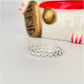 WP28 Anillo Cintillo Circones con borde reticulado tipo Flor Ancho 2 mm Espesor 2 mm Anillo Baño Plata Anillos Bañados en Oro y Plata hecho de Bronce Bañado en Plata 50 ml Joyas Bañadas en Plata
