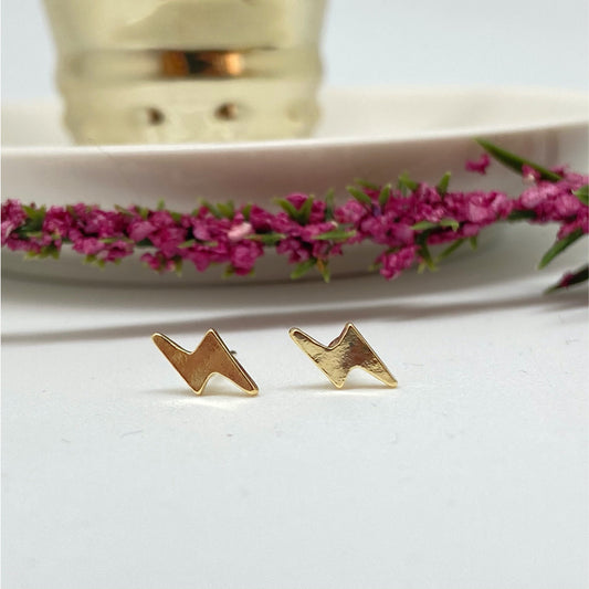 XO114 Aro Rayito Liso 9 x 5mm Aro Baño Oro Aros Bañados hecho de Bronce Bañado en Oro 18K Joyas Bañadas en Oro