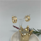 XO116 Argolla Estrellas Caladas 12 mm ancho 5 mm Aro Baño Oro Aros Bañados en Oro y Plata hecho de Bronce Bañado en Oro 18K Joyas Bañadas en Oro