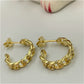 XO119 Aro Argolla Cadena Grumet Chico 16 mm ancho 3 mm Aro Baño Oro Aros Bañados en Oro y Plata hecho de Bronce Bañado en Oro 18K Joyas Bañadas en Oro