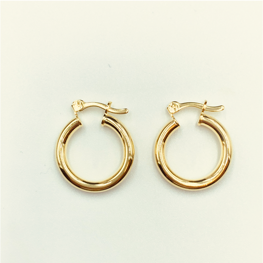 Aros argollas bañadas en oro 2025