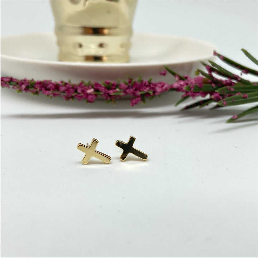 XO133-Aro-Cruz-Lisa-9-mm-Aro-Baño-Oro