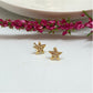 XO141 Aro Estrella Con circones cristal 8 mm Aro Baño Oro Aros Bañados en Oro y Plata hecho de Bronce Bañado en Oro 18K Joyas Bañadas en Oro