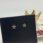 XO142 Aro Estrella Con circones Negros 8 mm Aro Baño Oro Aros Bañados en Oro y Plata hecho de Bronce Bañado en Oro 18K Joyas Bañadas en Oro