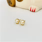 XO162 Aro Perla dia. 5 mm con tope cerrado Aro Baño Oro Aros Bañados en Oro y Plata hecho de Bronce Bañado en Oro 18K Joyas Bañadas en Oro