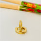 XO193 Aro Argolla a presión con circones 10x2 mm Aro Baño Oro Aros Bañados en Oro y Plata hecho de Bronce Bañado en Oro 18K Joyas Bañadas en Oro