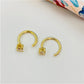 XO200 Aro Argollita con circón de 4 mm Aro Baño Oro Aros Bañados en Oro y Plata hecho de Bronce Bañado en Oro 18K Joyas Bañadas en Oro