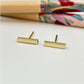 XO220 Aro Palito 10x2 mm Espesor 2 mm Aro Baño Oro Aros Bañados hecho de Bronce Bañado en Oro 18K Joyas Bañadas en Oro
