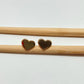 XO241 Aro Corazón Borde con Puntitos 11x12 mm Aro Baño Oro Aros Bañados hecho de Bronce Bañado en Oro 18K Joyas Bañadas en Oro