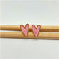 FP985 Colgante Mini Letra Diá. 11 mm Borde Rutilado Figura Baño Plata Figuras Bañadas hecho de Bronce Bañado en Plata 50 ml Joyas Bañadas en Plata XO255-Rosado Irregular