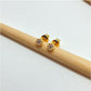 XO257 Aro Punto de Luz Mini Flor Circón Cristal Diá. 4 mm Espesor 2 mm Aro Baño Oro Aros Bañados hecho de Bronce Bañado en Oro 18K Joyas Bañadas en Oro
