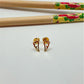 XO265 Aro Alita Calada 5 mm Aro Baño Oro Aros Bañados hecho de Bronce Bañado en Oro 18K Joyas Bañadas en Oro