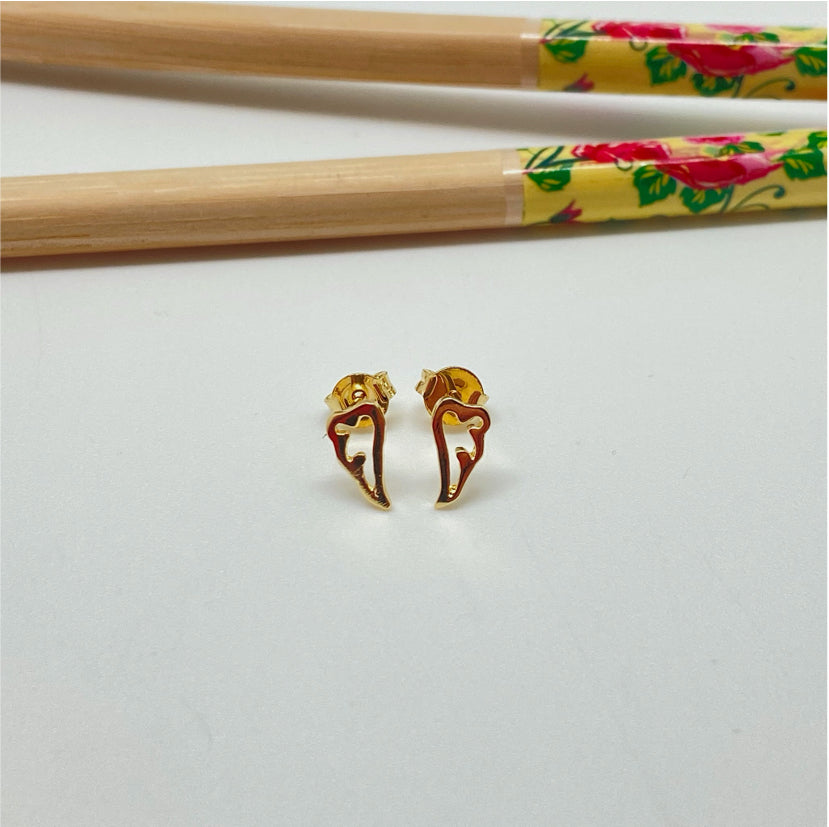 XO265 Aro Alita Calada 5 mm Aro Baño Oro Aros Bañados hecho de Bronce Bañado en Oro 18K Joyas Bañadas en Oro