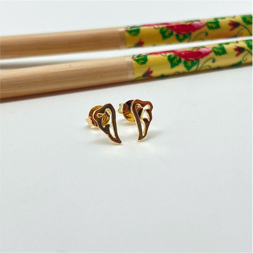 XO265 Aro Alita Calada 5 mm Aro Baño Oro Aros Bañados hecho de Bronce Bañado en Oro 18K Joyas Bañadas en Oro