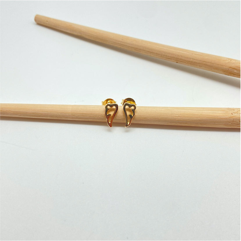 XO265 Aro Alita Calada 5 mm Aro Baño Oro Aros Bañados hecho de Bronce Bañado en Oro 18K Joyas Bañadas en Oro