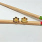 XO271 Aro Flor 5 pétalos 15 mm Aro Baño Oro Aros Bañados hecho de Bronce Bañado en Oro 18K Joyas Bañadas en Oro