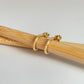 XO310 Aro Argolla con bolitas diá. 10 mm Grosor 1 mm Aro Baño Oro Aros Bañados hecho de Bronce Bañado en Oro 18K Joyas Bañadas en Oro