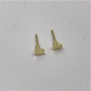 XO92 Aro Corazón Gordito 6 mm Aro Baño Oro Aros Bañados en Oro y Plata hecho de Bronce Bañado en Oro 18K