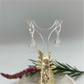 XP102 Argolla Gota Cuarzo Rosa Aro Baño Plata Aros Bañados en Oro y Plata hecho de Bronce Bañado en Plata 50 ml Joyas Bañadas en Plata