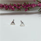 XP137 Aro Mini Triangulo 4 mm Aro Baño Plata Aros Bañados en Oro y Plata hecho de Bronce Bañado en Plata 50 ml Joyas Bañadas en Plata
