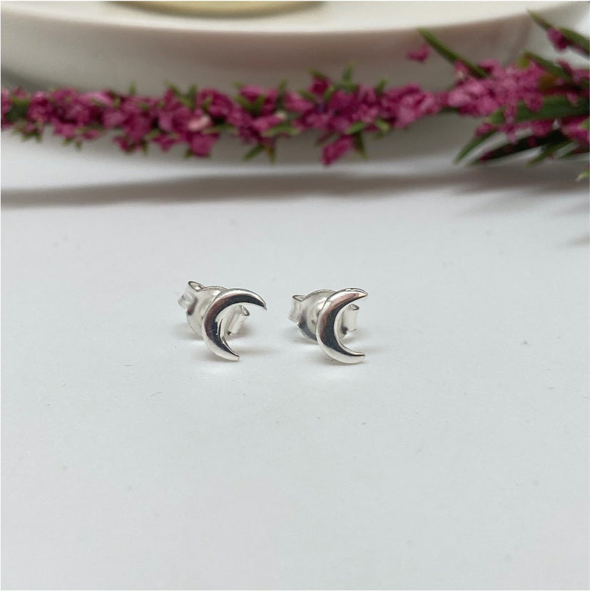 XP138 Aro Mini Luna Lisa 6 mm Aro Baño Plata Aros Bañados en Oro y Plata hecho de Bronce Bañado en Plata 50 ml Joyas Bañadas en Plata