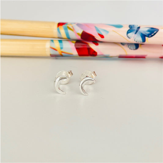 XP138 Aro Mini Luna Lisa 6 mm Aro Baño Plata Aros Bañados en Oro y Plata hecho de Bronce Bañado en Plata 50 ml Joyas Bañadas en Plata