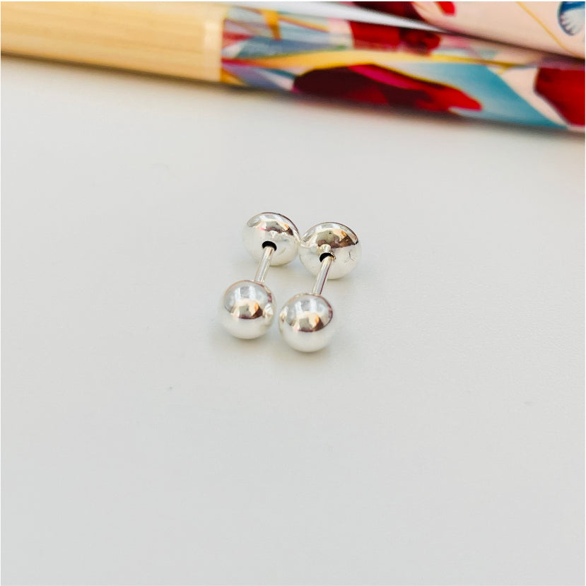 XP203 Aro Bolita 4 mm con tope cerrado Aro Baño Plata Aros Bañados en Oro y Plata hecho de Bronce Bañado en Plata 50 ml Joyas Bañadas en Plata