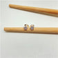 XP231 Aro Mini Estrella con 1 circón en el centro 4 mm Aro Baño Plata Aros Bañados hecho de Bronce Bañado en Plata 50 ml Joyas Bañadas en Plata
