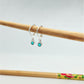 XP236 Aro Argollita con Punto de Luz Color Verde Turmalina Argolla 12 mm Colgante 4 mm Aro Baño Plata Aros Bañados hecho de Bronce Bañado en Plata 50 ml Joyas Bañadas en Plata