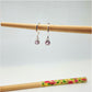 XP238 Aro Argollita con Punto de Luz Color Cuarzo Rosa Argolla 12 mm Colgante 4 mm Aro Baño Plata Aros Bañados hecho de Bronce Bañado en Plata 50 ml Joyas Bañadas en Plata