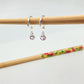 XP238 Aro Argollita con Punto de Luz Color Cuarzo Rosa Argolla 12 mm Colgante 4 mm Aro Baño Plata Aros Bañados hecho de Bronce Bañado en Plata 50 ml Joyas Bañadas en Plata