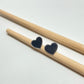 XP241 Aro Corazón Borde con Puntitos 11x12 mm Aro Baño Plata Aros Bañados hecho de Bronce Bañado en Plata 50 ml Joyas Bañadas en Plata