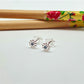 XP264 Aro Punto de Luz borde con mini Bolitas Circón Aguamarina Diá. 5 mm Aro Baño Plata Aros Bañados hecho de Bronce Bañado en Plata 50 ml Joyas Bañadas en Plata