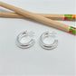 XP266 Aro Argolla Tubo Lisa 23x5 mm Aro Baño Plata Aros Bañados hecho de Bronce Bañado en Plata 50 ml Joyas Bañadas en Plata