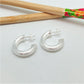 XP267 Argolla Tubo Mate 23x5 mm Aro Baño Plata Aros Bañados hecho de Bronce Bañado en Plata 50 ml Joyas Bañadas en Plata