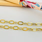 CO110 Cadena Candado Eslabón 7x5 mm Cadena Baño Oro
