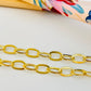 CO110 Cadena Candado Eslabón 7x5 mm Cadena Baño Oro