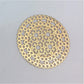 FO144 Mandala Calada diá. 27 mm Figura Baño Oro Figuras Bañadas en Oro y Plata hecho de Bronce Bañado en Oro 18K