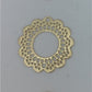 FO175 Conector Calado Flor Mediano 18 mm Figura Baño Oro Figuras Bañadas en Oro y Plata hecho de Bronce Bañado en Oro 18K